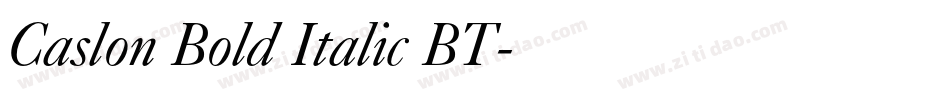 Caslon Bold Italic BT字体转换